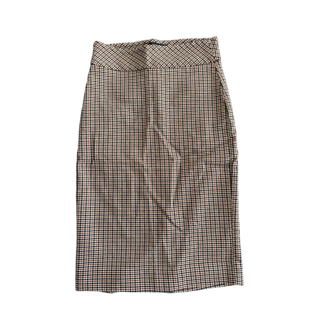 RW&CO. Black and Cream Checkered Pencil Skirt